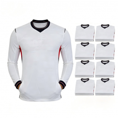New Season England Home Long Sleeve Jersey Men Football Sportswear 18Pcs