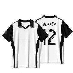 Polo Neck Breathable Polyester Retro Soccer Jersey 7Pcs