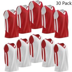 Reversible Basketball Jerseys Custom 30 Pack Breathable Mesh Tops