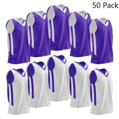 Reversible Basketball Jerseys Custom 50 Pack Sleeveless Mesh Shirts